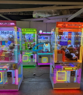 Máy Gắp Thú Bông PICK CRUSH - Phiên Bản Hello! Đèn LED RGB