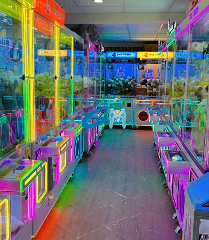 Máy Gắp Thú Bông PICK CRUSH - Phiên Bản Hello! Đèn LED RGB