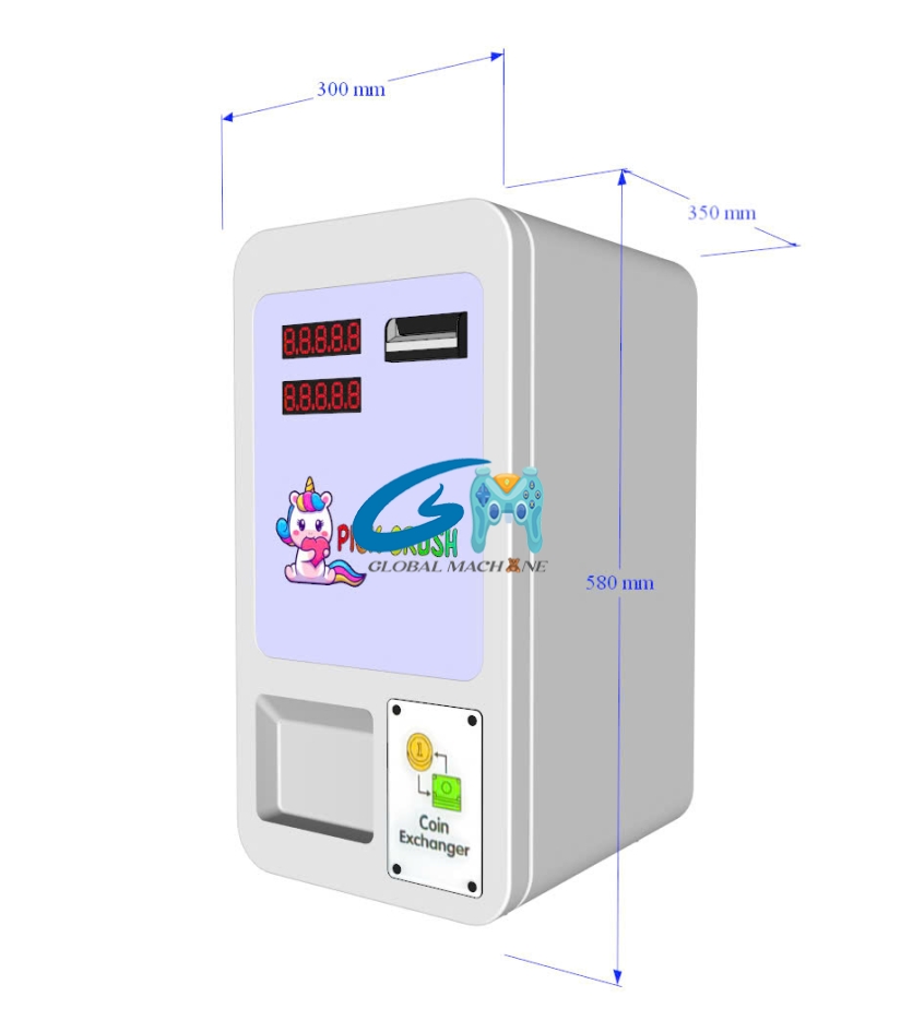 Máy Bán Xu Pick Crush_ Size nhỏ _ 300x360x580 (mm)